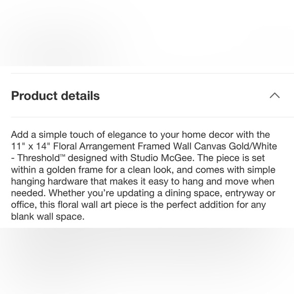 Threshold Studio McGee Floral Arrangement Art - Picture 2 of 3